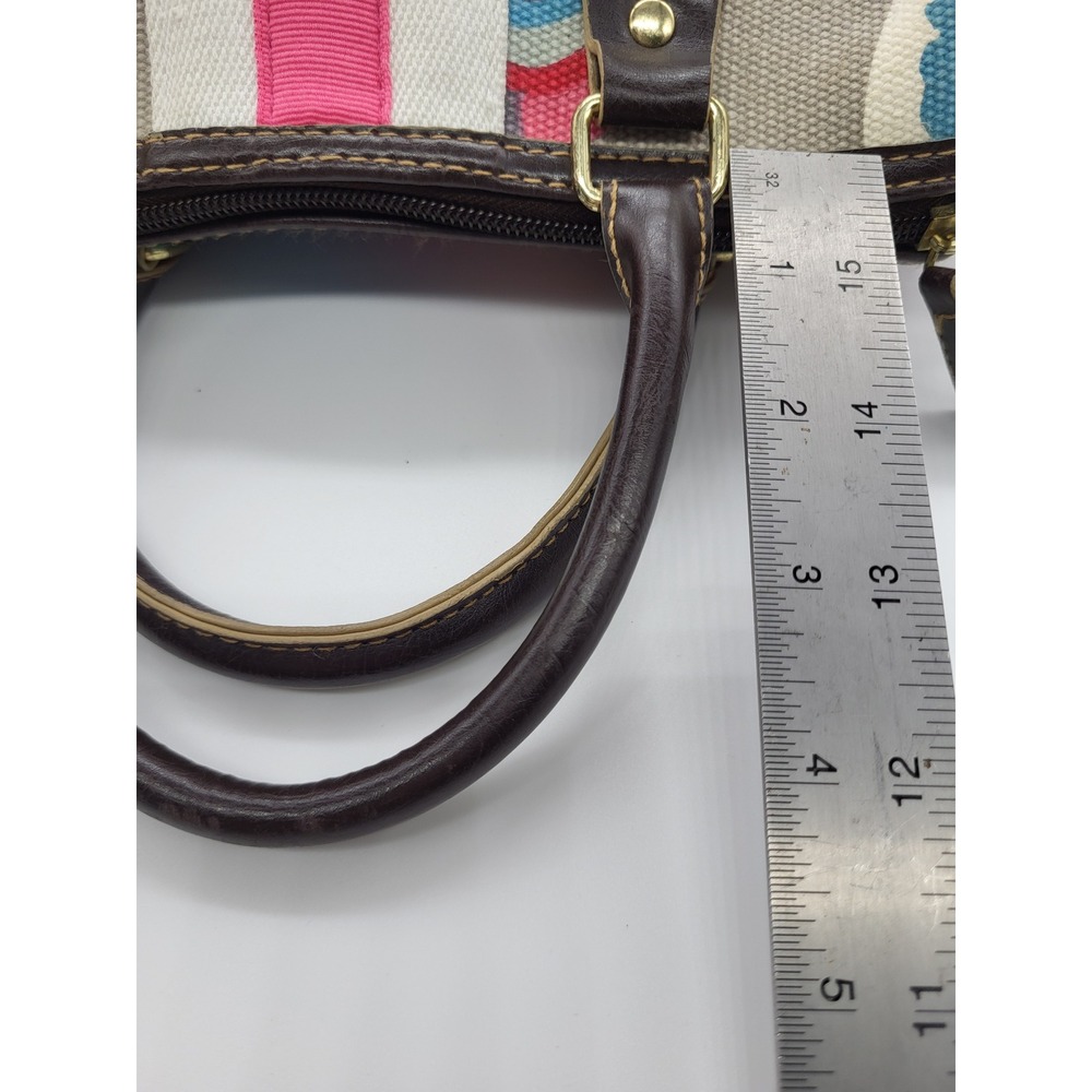 Victoria's Secret Y2K Floral Bowler Bag Canvas Indie Dopamine Purse Zip Top - Picture 12 of 13